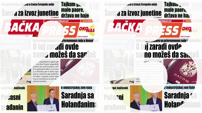 Novi broj regionalnog lista Bačka Press na kioscima