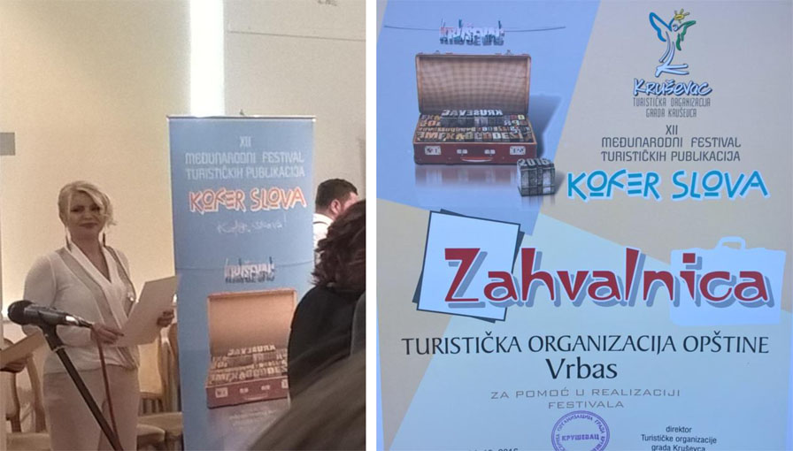 TOOV Vrbas na XII festivalu turističkih publikacija „Kofer slova“