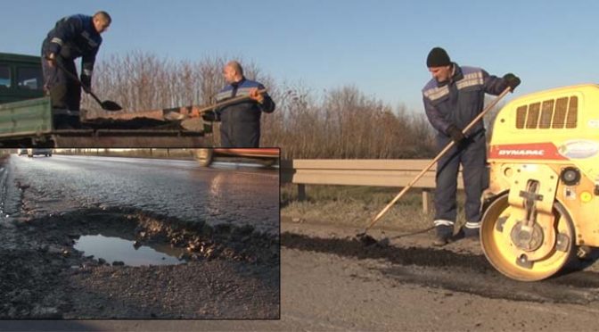 Sanirane rupe na putu oko bačkopoljskog mosta