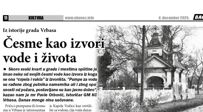 Priča o česmama u Vrbasu