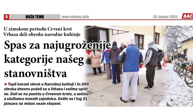 Aktivna narodna kuhinja u Vrbasu
