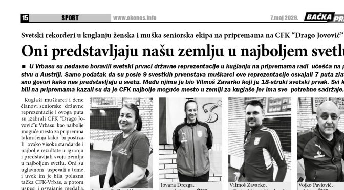 Svetski prvaci u kuglanju na pripremama u Vrbasu